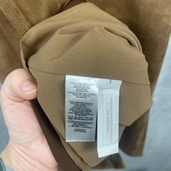 LOFT Brown Button-Front Midi Dress - Picture 7 of 9